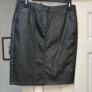 Boden Classic Black Denim Skirt